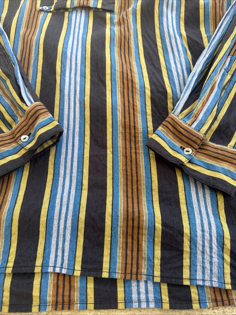 The J. Peterman Men’s Striped Cotton Shirt Casual Size XL - Picture 3 of 6